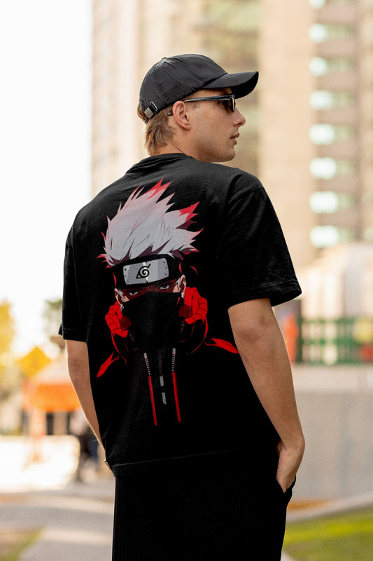 Itachi with our Dynamic Anime Edition Oversized T-shirt