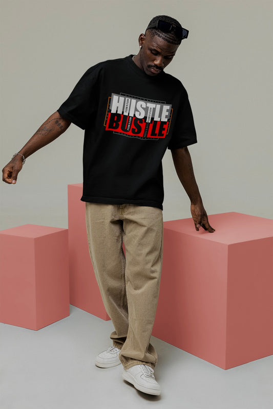 HUSTLE-BUSTLE Oversized T-shirt