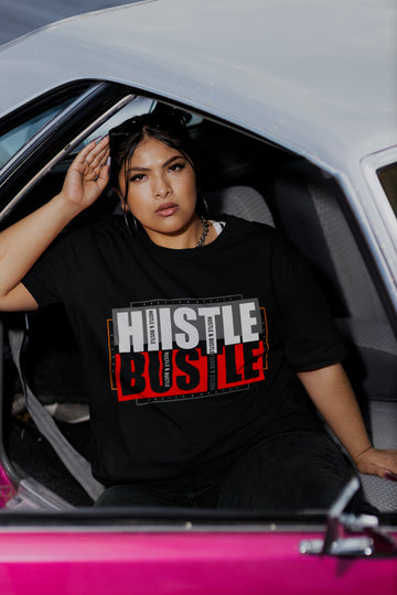 HUSTLE-BUSTLE Oversized T-shirt