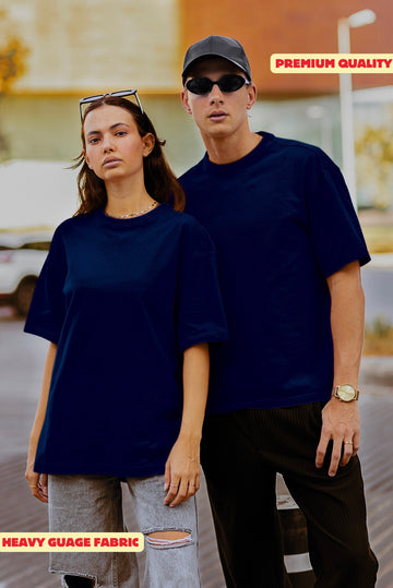 Classic Oversized T-shirt - NAVY BLUE